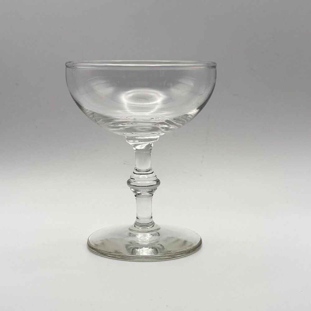 Vintage Libbey Georgian Champagne Coupe Glass Chair Leg Stem ASO Mad Men